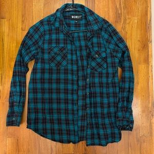 Teal & Navy Flannel